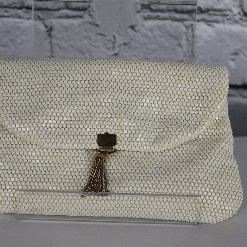 Vintage Sequin Clutch with Gold Tassel
